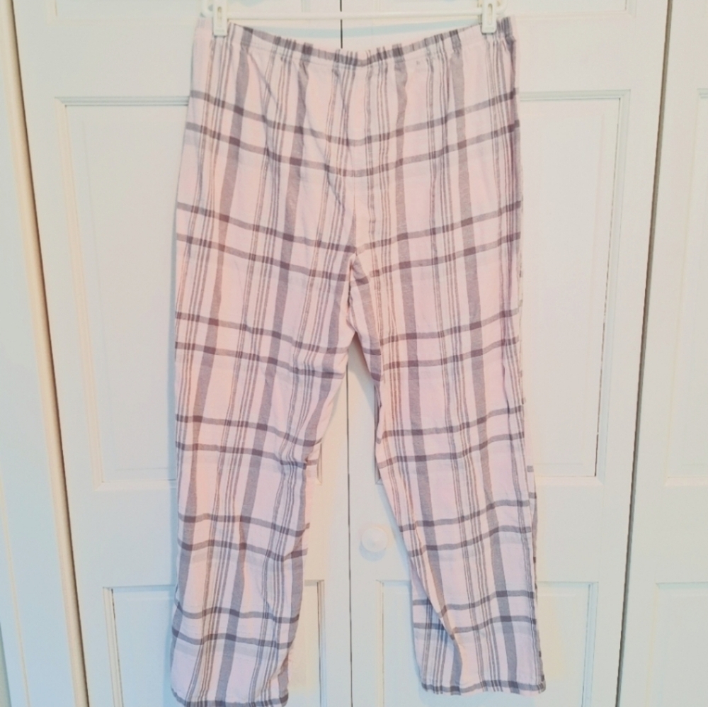Croft & Barrow pink plaid flannel pajamas - Picture 8 of 9